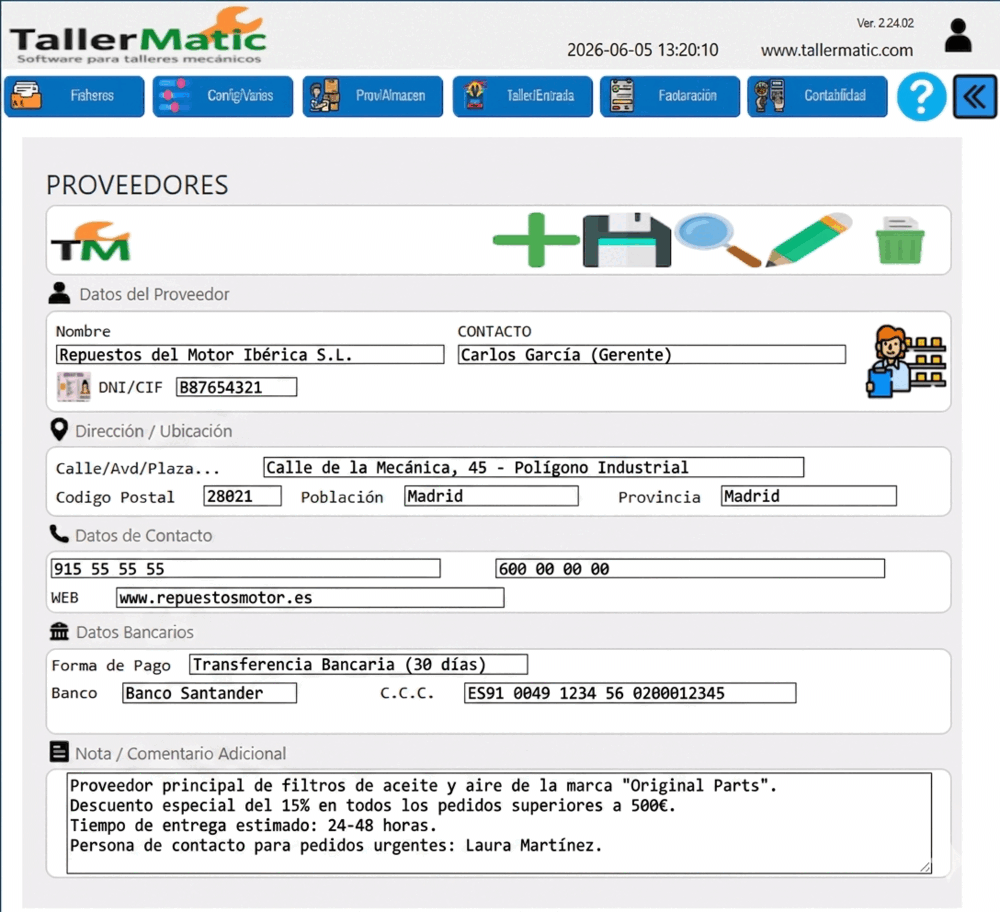 Gestión de proveedores y compras 