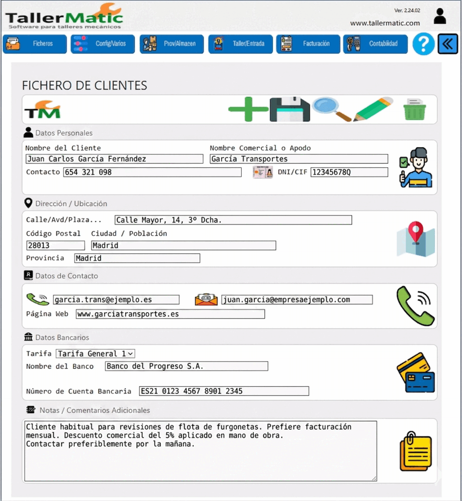 Toda la información de tus clientes
organizada 